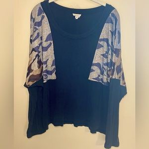 POL Camo Dolman style Top Boutique Size S